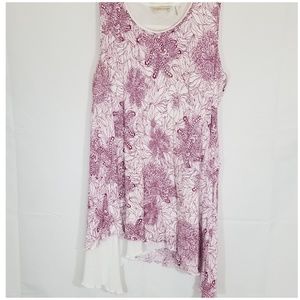 Soft Surroundings flowy tank with scarf